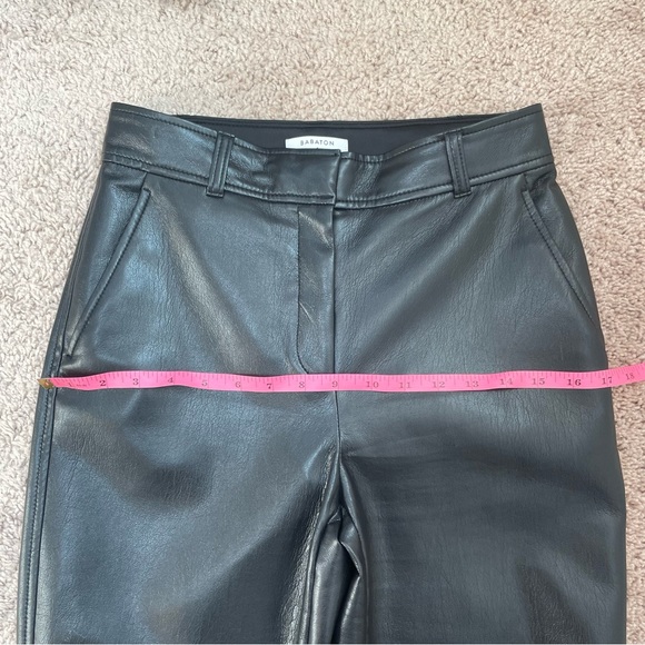 Aritzia Babaton Command Cropped Vegan Leather Trouser Pants Size 4, Spring 2022 - Picture 12 of 16